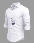 Nexra Creation Cotton Blend Regular Fit Solids Full Sleeves Men's Casual Shirt - White ( Pack of 1 )