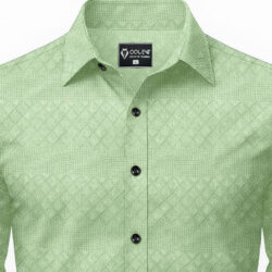OQUENT Poly Cotton Regular Fit Solids Full Sleeves Men's Casual Shirt - Mint Green ( Pack of 1 )