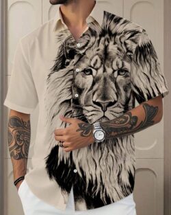 seventeenstitch Lycra Regular Fit Printed Half Sleeves Men's Casual Shirt - Grey ( Pack of 1 )