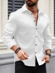 VELLOSTA Poly Cotton Regular Fit Checks Full Sleeves Men's Casual Shirt - White ( Pack of 1 )