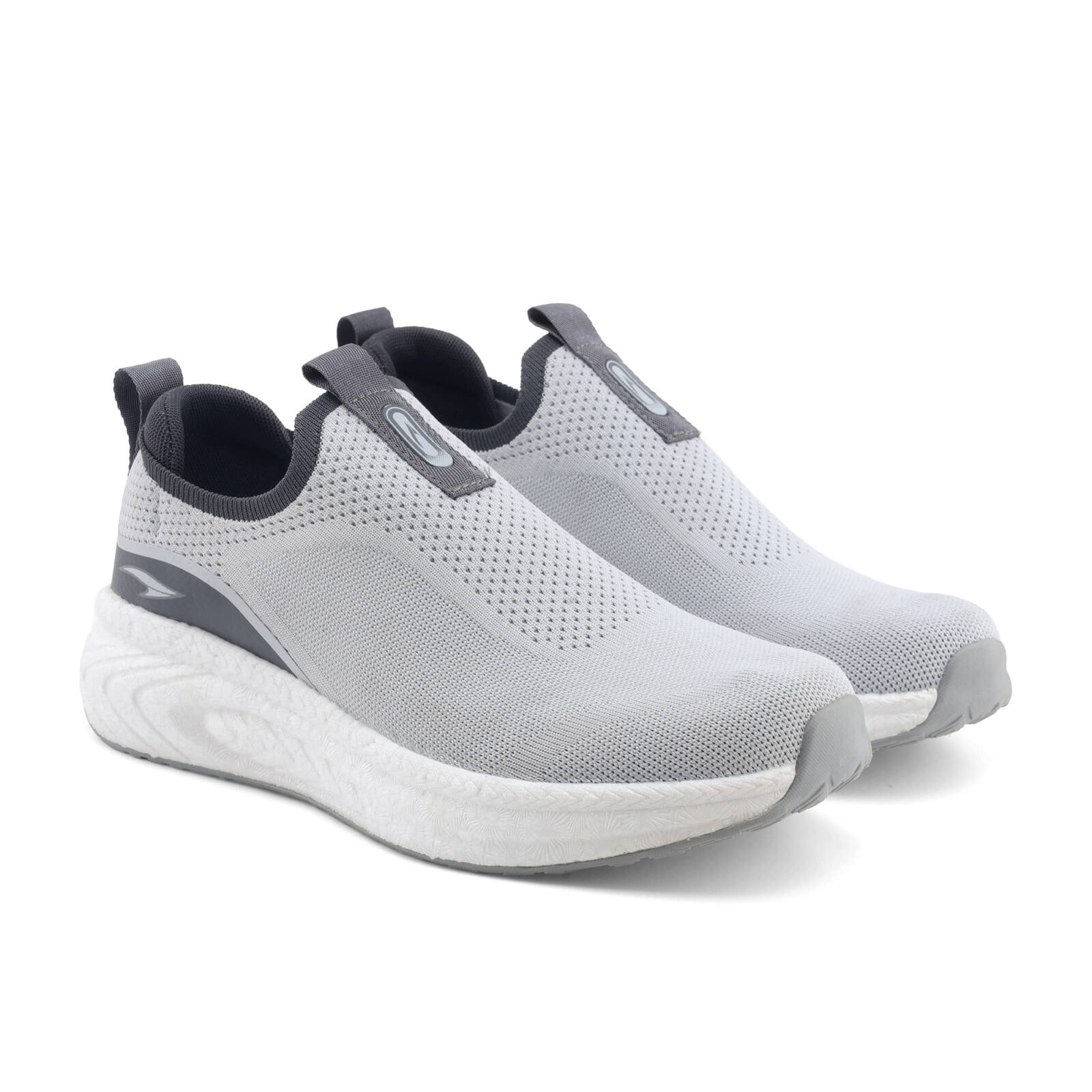 ASIAN HYPERCUSHION-W-02 Light Grey Men's Slip-on Shoes