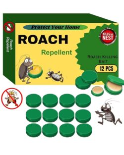 Cockroach Killer Bait for Home Strong | Cockroach Killer Gel for Kitchens Bathrooms Cabinets | for Indoor or Outdoor | Absorbent Sweat Pads Cotton Anti Allergic (12)