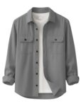 DEELMO Men’s Stylish Cotton Blend Casual Shirt || Full Sleeve Button-Down Shirt with Dual Flap Pockets || Comfortable Breathable Fabric || Perfect for Casual Office and Outing Wear