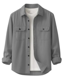 DEELMO Men’s Stylish Cotton Blend Casual Shirt || Full Sleeve Button-Down Shirt with Dual Flap Pockets || Comfortable Breathable Fabric || Perfect for Casual Office and Outing Wear