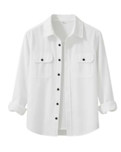 DEELMO Men’s Stylish Cotton Blend Casual Shirt || Full Sleeve Button-Down Shirt with Dual Flap Pockets || Comfortable Breathable Fabric || Perfect for Casual Office and Outing Wear