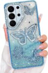 Elzzi Electroplated Butterfly Phone Cover for Samsung S26 Ultra Case, Showcasing Pearlescent Diamond Soft TPU, Camera Protection, Shockproof, Dropresistant Stylish for Girls &...