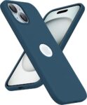 Elzzi Microfiber Logo Cut Cover Compatible for iPhone 15 Plus Case Liquid Silicone Case Non-Slip Full Body Protective Covers Shockproof Back Cover with High Raised Camera Lips...