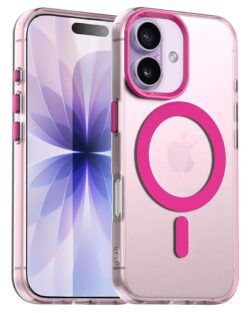 Elzzi Translucent Matte Back Cover for iPhone 17 Case, Shockproof Anti-Fingerprint Phone Cover with Magnetic Wireless Charging, MagSafe Compatible Protective Case for Men &...