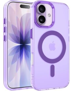 Elzzi Translucent Matte Back Cover for iPhone 17 Case, Shockproof Anti-Fingerprint Phone Cover with Magnetic Wireless Charging, MagSafe Compatible Protective Case for Men &...