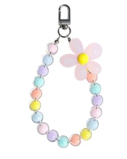 KC Colored Flowers Charm for mobile phone case cover, Lanyard Keychain Hanging, Phone Pendant Wrist Bracelet Holder | Purse, Camera, Mobile Cover Charm Strap Smartphone Case For...