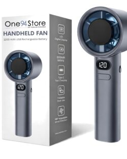 One94Store Handheld Rechargeable Fan, Portable Mini Electric Fan with 1200mAh Battery, 120 Speed Levels with Long-Press Speed Control, Personal Cooling Fan for Travel, Office &...