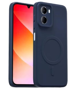 Pikkme Back Cover for Redmi 15A 5G Soft Matte Silicone Mag-Safe Design (Mag-Safe Not Support) Camera Protection | Slim Fit Bumper Cover (Blue)