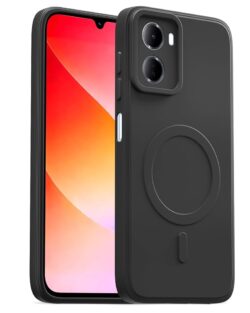 Pikkme Back Cover for Redmi 15A 5G Soft Matte Silicone Mag-Safe Design (Mag-Safe Not Support) Camera Protection | Slim Fit Bumper Cover (Black)