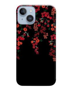 Red Floral Flowers Designer Printed Hard Back Case Cover for Apple iPhone 15 Plus | Protective Cover & Case - D2511