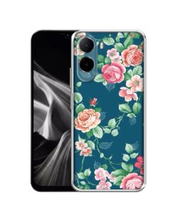Vintage Floral Design Printed Silicon Soft TPU Back Case Cover Compatible with Poco C85x 5G / Mi Redmi A7 Pro 5G