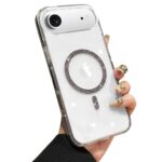 VONZEE Back Cover Case Compatible with iPhone 17 Air 6.6'' Case Glitter Ring Cute Shiny Colorful Bling Case (Compatible with Magsafe) Transparent PC+TPU Glossy Shiny Cover for...