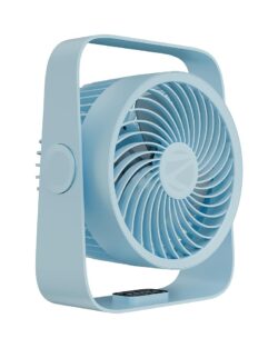 ZEBRONICS Heat Buster 300, Portable Desk Fan, Upto 13h Backup, 3600mAh Rechargeable Battery, 360° Rotatable fan, 4 Speed + 1 Breeze Mode, Wall-Mountable, for Travel, Office,...