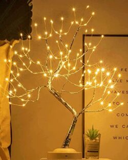 108 LED Bonsai Tree Light Table Lamp - 20 inch ( Gold )