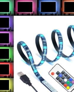 120 LED Strip Light For TV Backlight With Remote - Multicolor - 4 Meter
