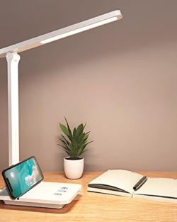 14W Folding Touch dimmable led Desk lamp (15.2 inch , White )