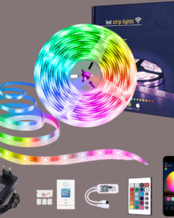 150 LED's Rope Strip Light - 5 Meter (Smart Wi-Fi Control + IR Remote)