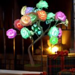 24 LED Rose Flower Tree Table Lamp ( Multicolor )