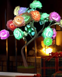 24 LED Rose Flower Tree Table Lamp ( Multicolor )