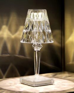 3 Color Changing Crystal Table Lamp With Touch Control (10.2 inch )
