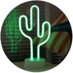 Cactus Shaped Neon Light - ( 12cm, Green )