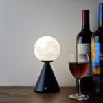 Creative Cone Table Moon Lamp- Black
