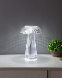 Crystal Jellyfish Shape LED Table Lamp With Touch Control (10 inch )