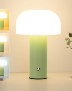 Cute Mushroom Shape Table Lamp - Green