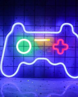 Game Controller Shaped Neon Wall Light ( Multicolor )