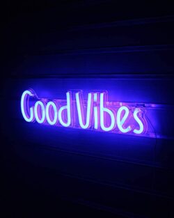 Good Vibes Neon Wall Light - Blue