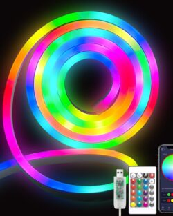 LED Neon RGB Strip Light (5M, USB Powered)