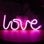 Love Sign Neon LED Light (Pink)