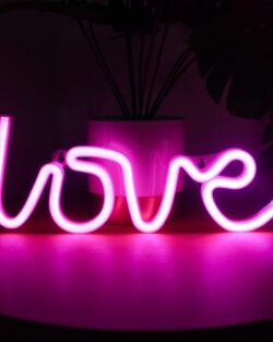Love Sign Neon LED Light (Pink)