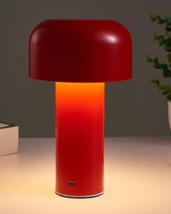 Mushroom LED Table Lamp - Red