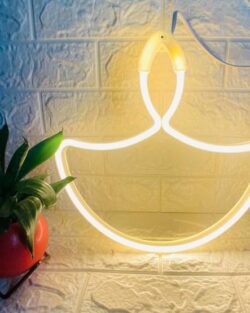 Plug in Diya Shape LED Neon light ( Warm White )