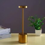 Portable LED Table Lamp With Touch Control (10.4 inch, Gold)