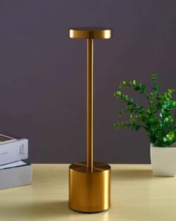 Portable LED Table Lamp With Touch Control (10.4 inch, Gold)