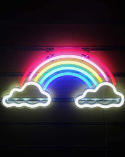 Rainbow & Cloud Shaped Neon Wall Light ( Multicolor )