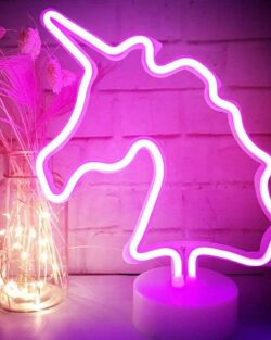 Unicorn Shaped Neon Light ( Pink )
