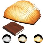 Wooden Folding Book Light - Brown