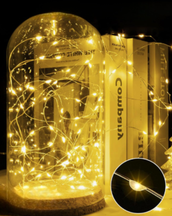 Battery Powered 20 LED String Lights (Warm White) - Pack of 6