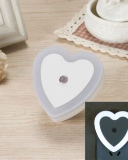 Plug-in LED Night Light With Auto Dusk-To-Dawn Sensor ( Heart Shape ,Cool White )