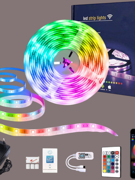 150 LED's Rope Strip Light - 5 Meter (Smart Wi-Fi Control + IR Remote)