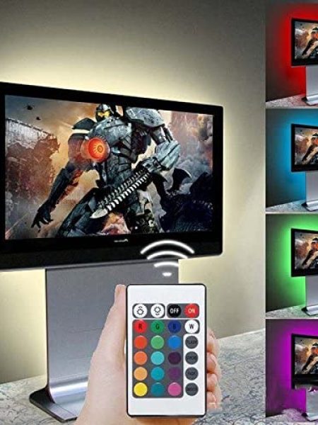 30 LED Strip Light For TV Backlight With Remote - Multicolor - 1 Meter