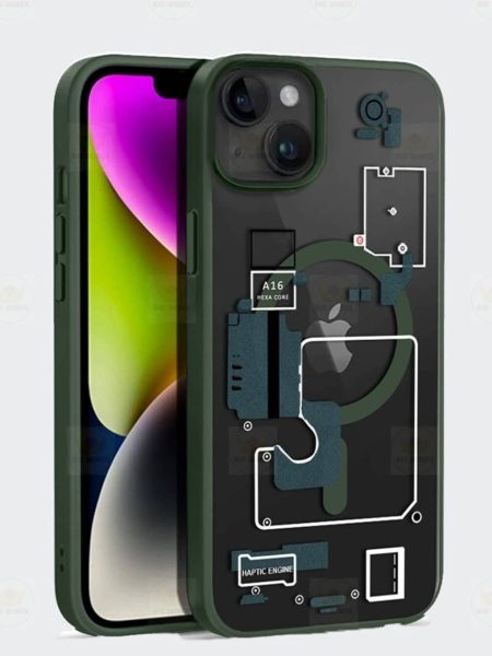 BIG WINGS Green Printed Back Cover Polycarbonate Compatible For Apple iPhone 15 Plus ( Pack of 1 )