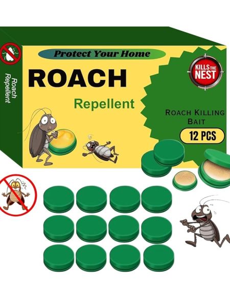 Cockroach Killer Bait for Home Strong | Cockroach Killer Gel for Kitchens Bathrooms Cabinets | for Indoor or Outdoor | Absorbent Sweat Pads Cotton Anti Allergic (12)